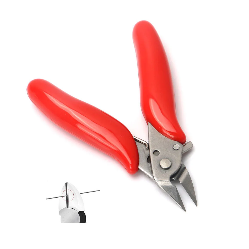 New 3.5 Inch Mini Wire Cable Cutters Cutting Side Snips Flush Pliers With Lock Nipper Hand Tools