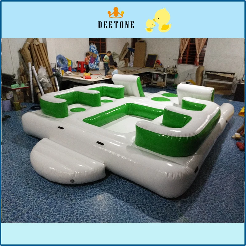 

Popular 6/4m water inflatable sofa, water inflatable floating bed, thickened PVC summer water leisure toys