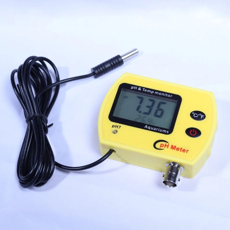 Online pH Meter for Aquarium Pool Acidimeter Water Quality Analyzer pH &TEMP Meter Hydroponics Spas Water Monitor Sensor Probes