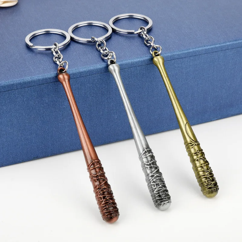 The Walking Dead Keychain Negan\'s Bat Stick LUCILLE Keyring Men Car Women Bag Pendant Action Figure Cosplay Toys