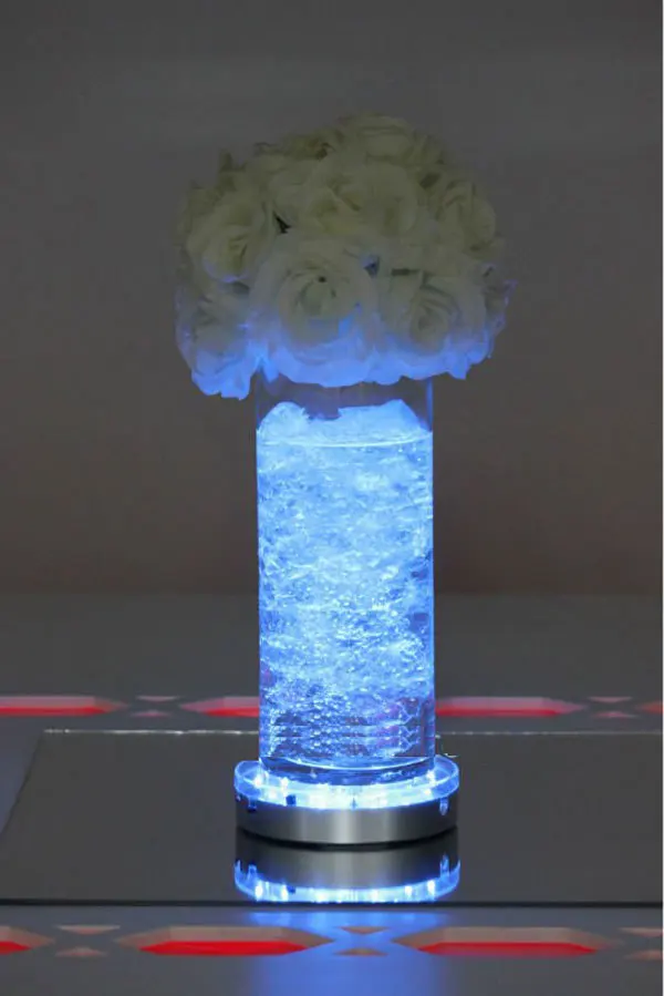 Wireless remote controlled LED Light Base Centerpieces Candle Lamp Floralytes Floral Light Wedding Party Decoration