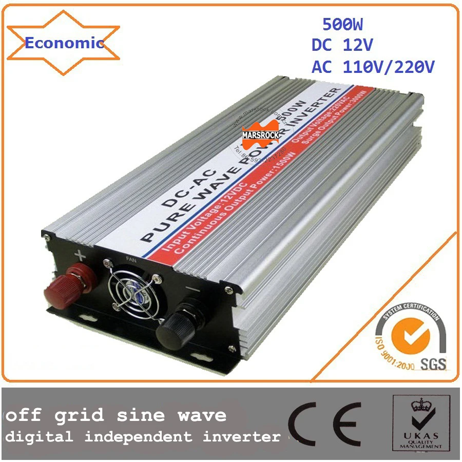 

500w 12/24Vdc 110/220Vac 50/60Hz off grid sine wave inverter, digital independent inverter with high quality,economic price