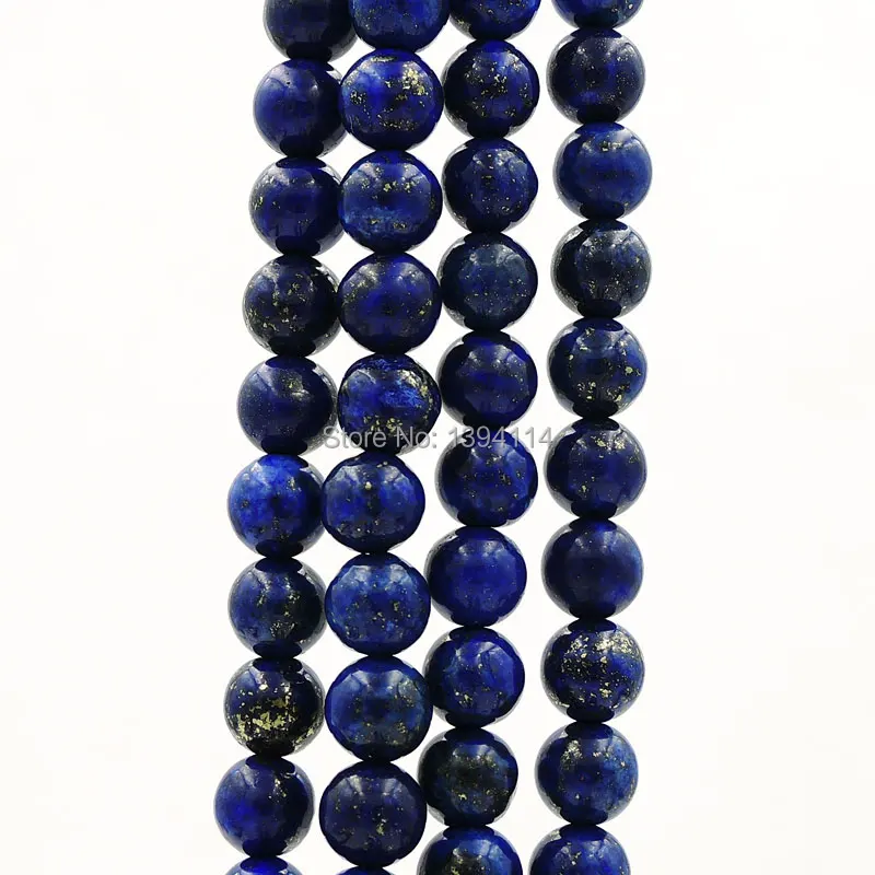 

Lapis Lazuli Round Loose Beads Strand For Making Bracelets Or Necklaces Jewelry Approx 16 Inches