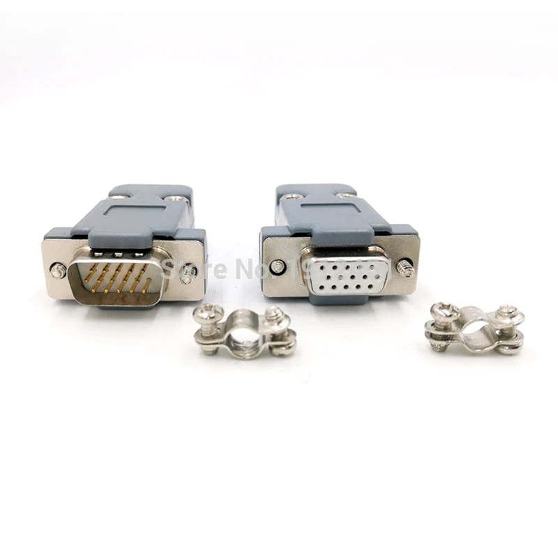 DB15 data cable connector plug VGA Plug 3 row D type connector 15pin port socket adapter female&Male DP15