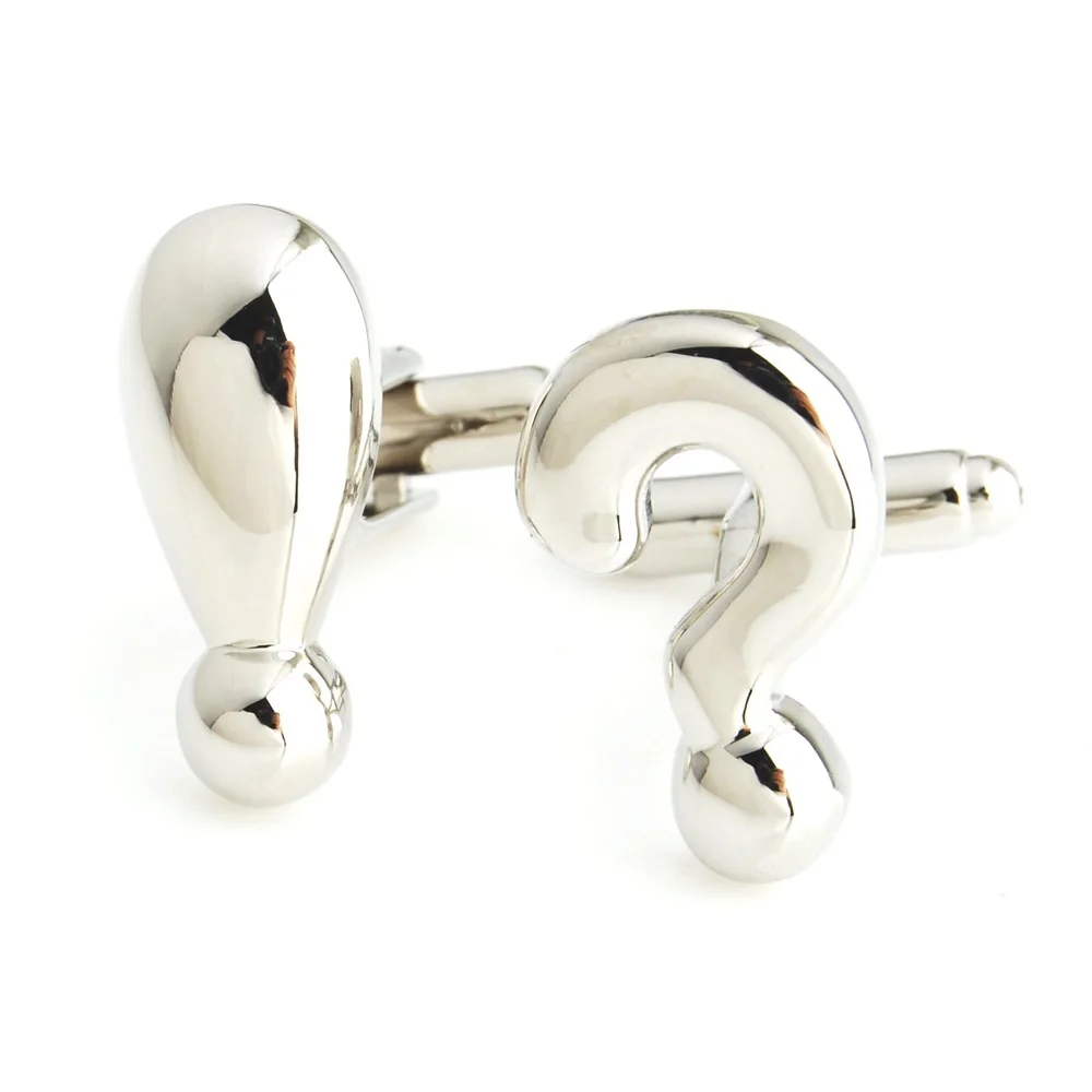 YH-635 Novelty Question Marks and Exclamation Mark,Sword,Radish,Water Drop Cufflinks-Mix Styles Acceptable