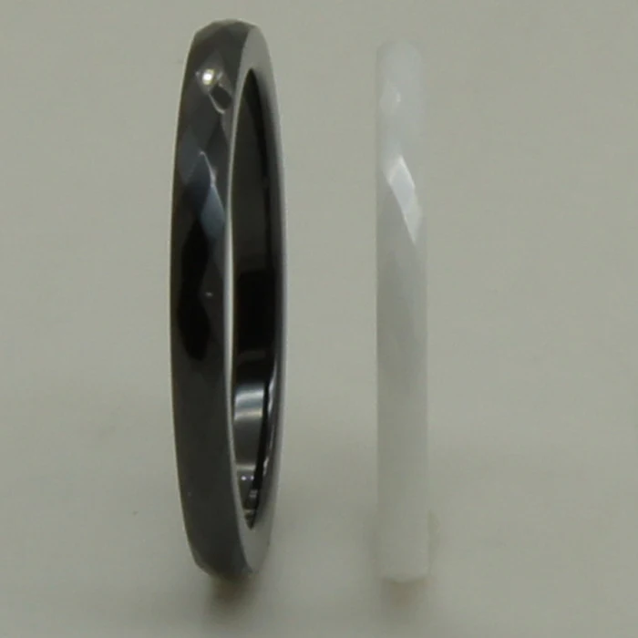 women/girl fashion slim rare 2mm width  difficult facet black color  hi tech scratch proof ceramic ring 1pc