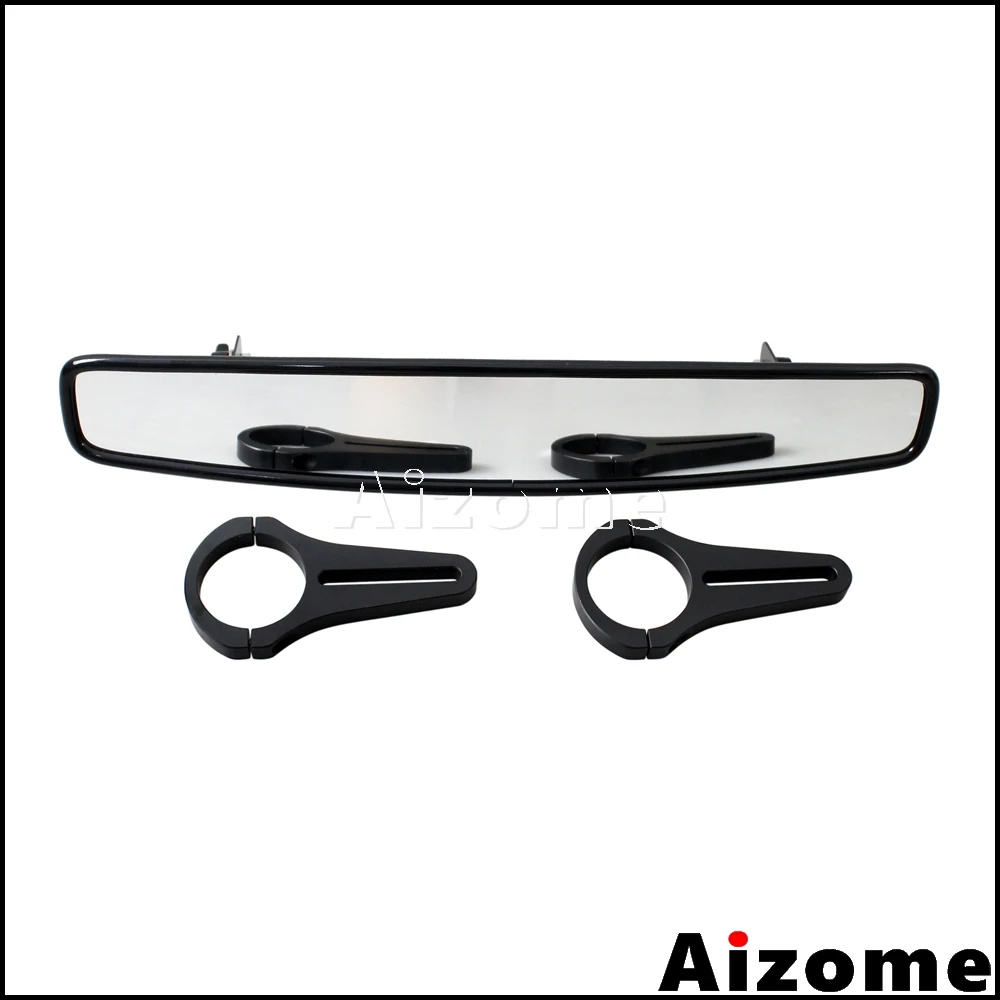 UTV Rear View Wide Mirror W/1.75" Clamp For Polaris Ranger RZR 400 500 570 700 800 900 XP1000 Yamaha Rhinos 450 660 700 YXZ1000R view 3