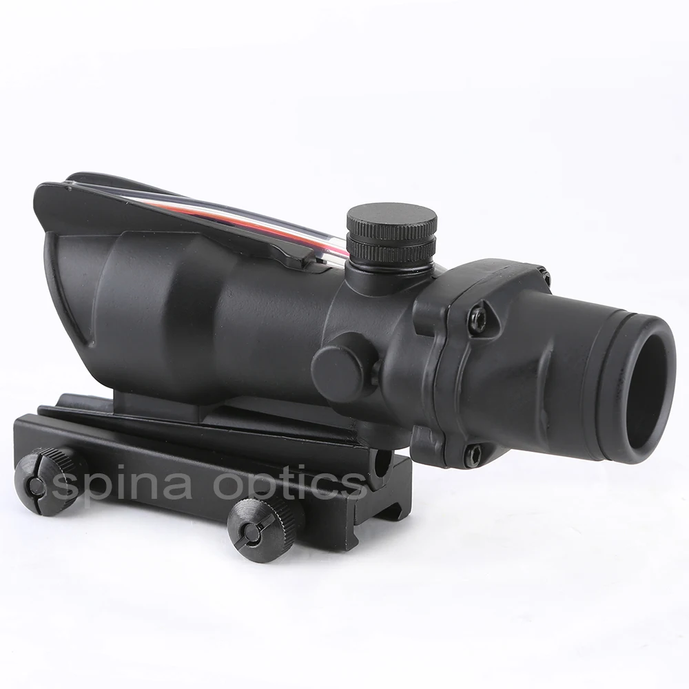 SPINA Hunting Scope 1X32 Tactical Red Dot Sight Real Red Green Fiber Optic Riflescope With Picatinny Rail for M16 Rifle