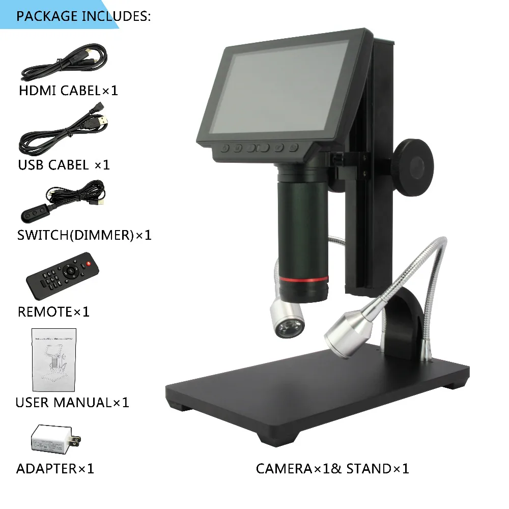 Andonstar ADSM302 Digital Microscope HDMI/AV Long Object Distance USB Digital Microscope for PCB Repair Soldering Tool BGA SMT