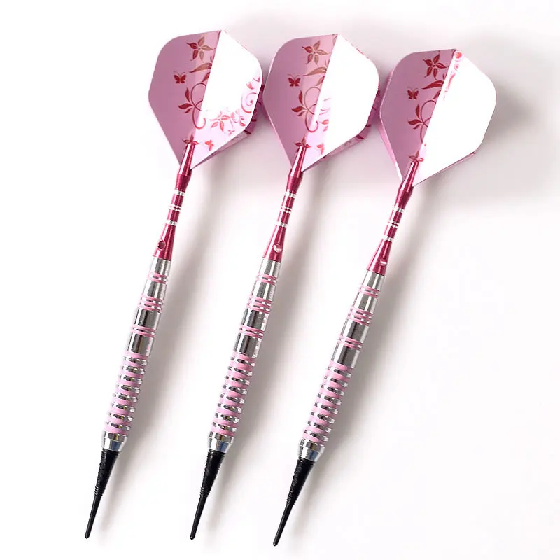 CUESOUL Professional Darts 17g 15cm Soft Tip Darts Electronic Dardos With Aluminum Alloy Shaft And Pink Flights Dartboard Games