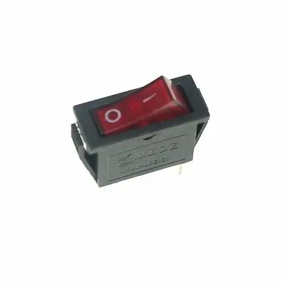 Interruptor rocker para barco o/f, 5x15a, vac/20a, 125vac, 3 terminais, luz vermelha neon