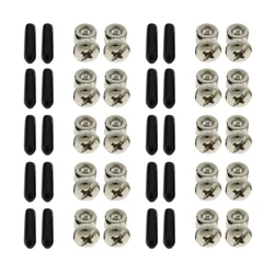 10 Sets Spare Screws & Black End Caps Cover Replacing Hardware for Speed Jump Rope Skipping Ropes