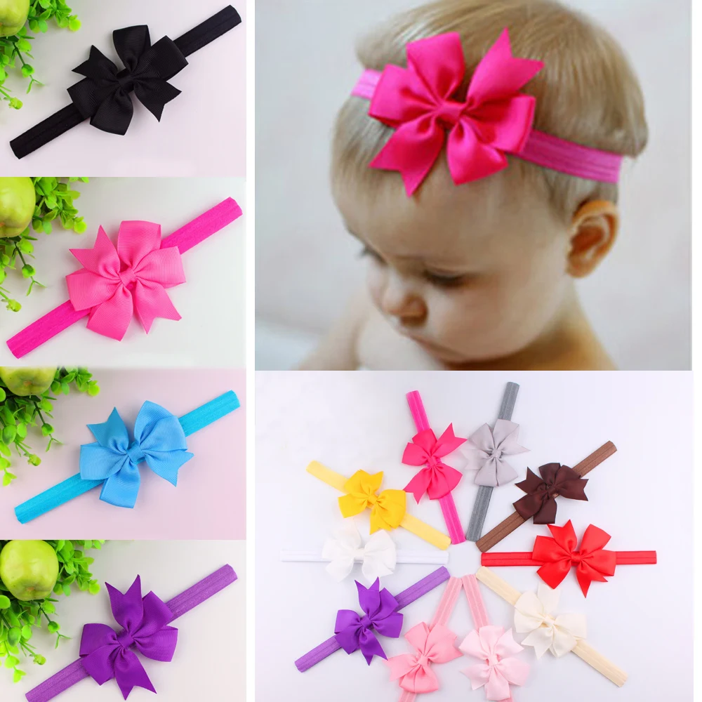 Sutoyuen 20Pcs Baby Hair Band Baby Hair Ribbon Dovetail Headband Toddler Girl Kids HairBow Newborn Photography Props Accessories