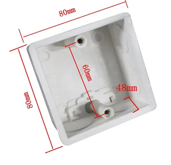 86*86 millimetri Cassette Universale Bianco Scatola di Montaggio A Parete per Interruttore Della Parete e Contenitore di Plastica Presa Posteriore Scatola di Presa di 86 millimetri