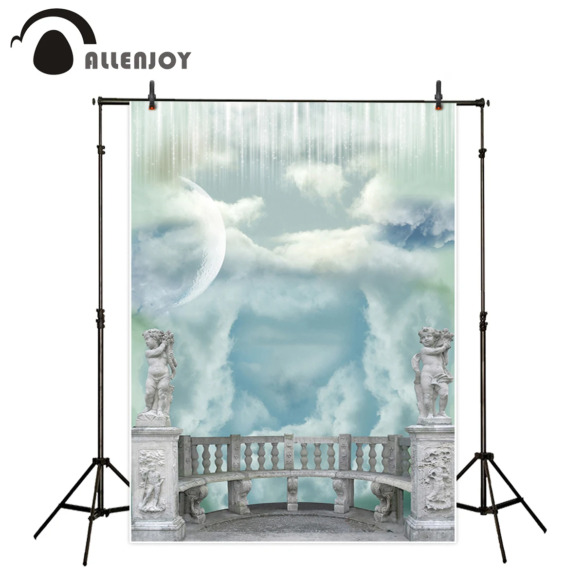 Allenjoy Photo background Fence cloud planet paradise sculpture camera photographic studio background camera photographic