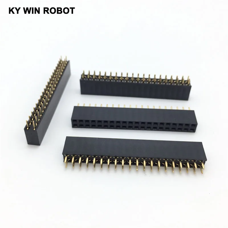 10 Pcs 2.54mm 2x20 40-Pin Female Pin Header Socket Connector Strip