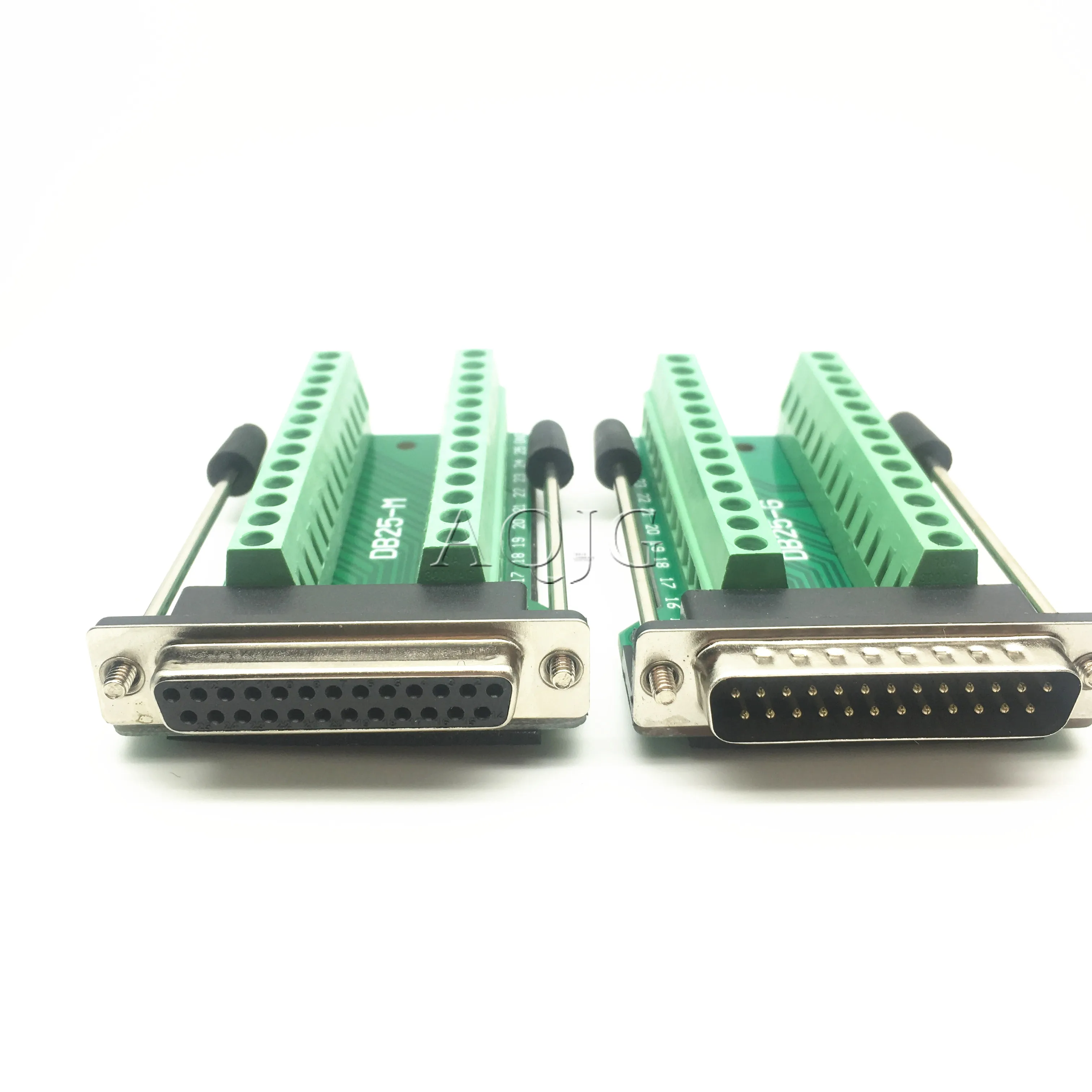 1 Pc Plastic & Metal DB25 Plug 25 Pin Male Terminal Breakout Board Terminals Adapter Solderless Connector 3.39x1.61 Inch