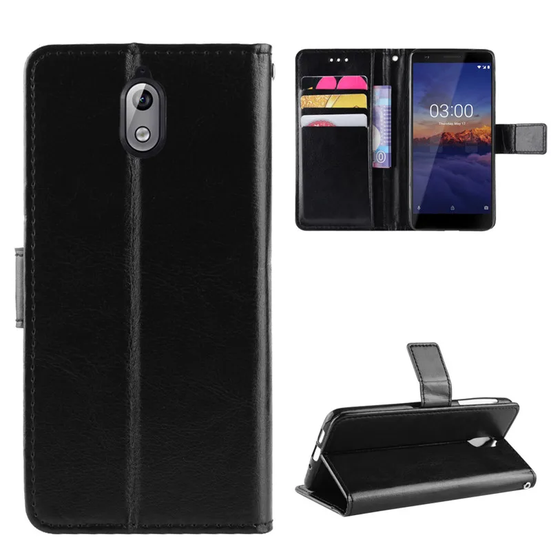 Nokia 3.1 Case Luxury Leather Flip Wallet Phone Case For Nokia3.1 TA-1049 TA-1057 A-1063 TA-1070 Case Stand Function Card Holder