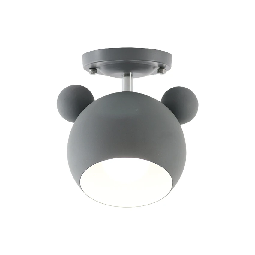 

Modern Nordic Mickey Cartoon Ceiling Lights Macaron Children's Room Bedroom Ceiling Lamps Into Balcony Bathroom Aisle Lighting