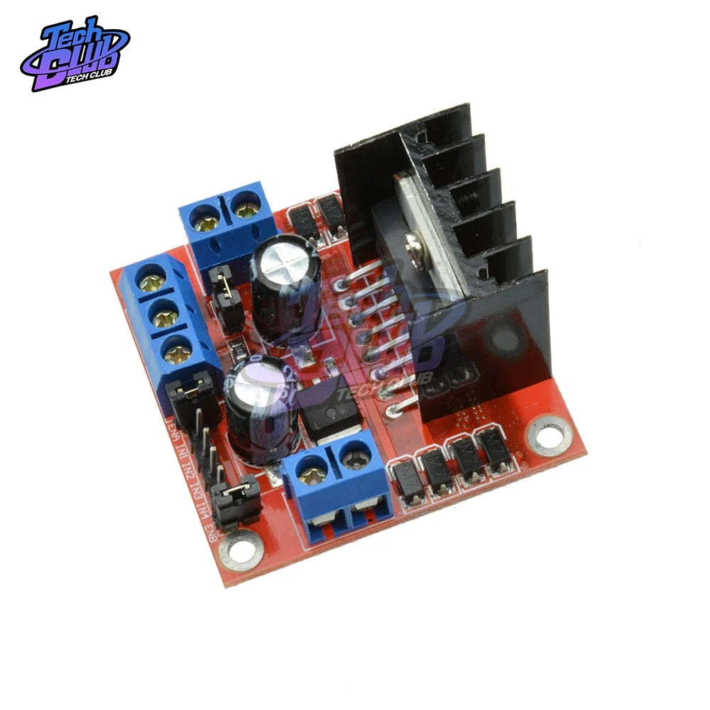 L298N Driver Board Module L298 Stepper DC Motor Car Robot Shield Expansion Development Board Plug-in Capacitor for Arduino