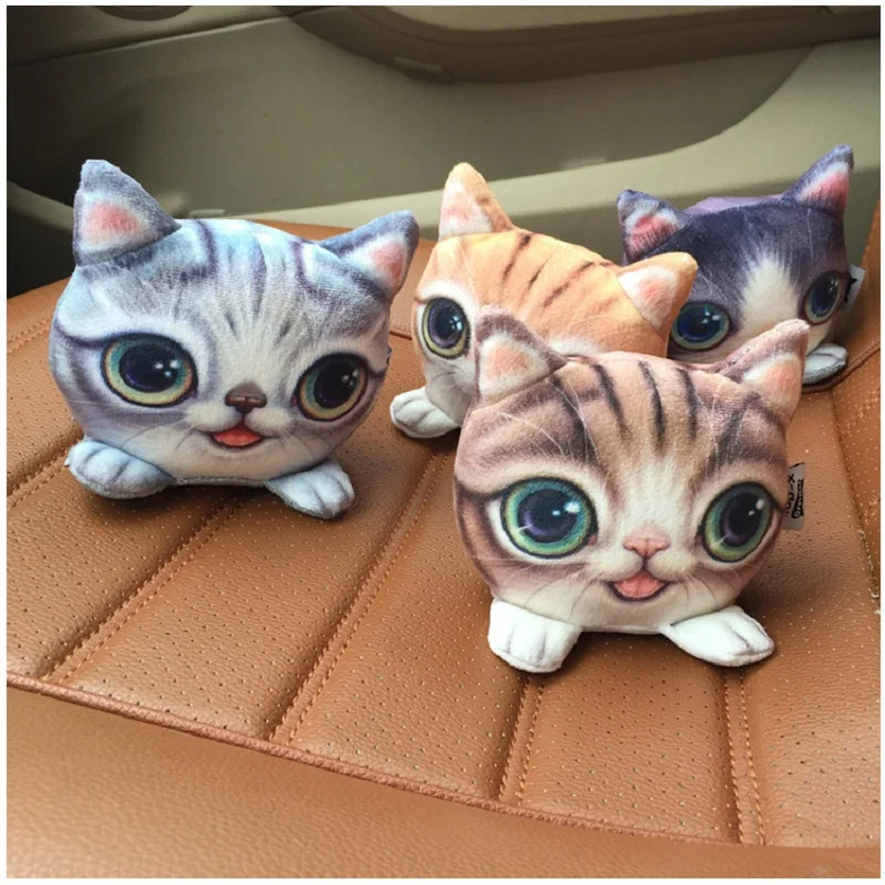 Lovely Cat Head Creative Home Decoration Adsorption Cushion Car Activated Carbon Cushion 11 x 11 cm