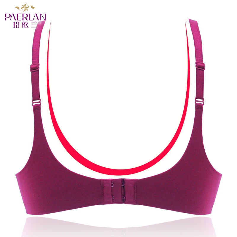 PAERLAN Memory soft wire seamless Underwire bra deformation of a slice seamless solid color small push up female underwear