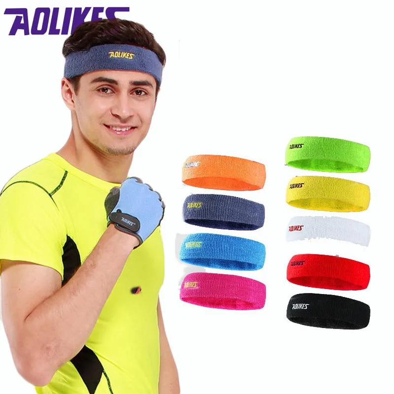 Cotton Wide Elastic Yoga Hair Band For Women Men Sports Headband Absorbent Fitness Hairband Running Sweatband Head Accessories