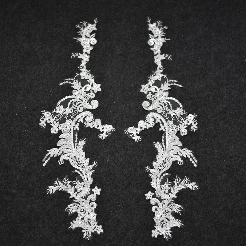 

20Pieces Retro Embroidered Patch Lace Cord Venise Lace Applique Motif Trimming Scrapbooking Sewing Accessories For Bridal Dress