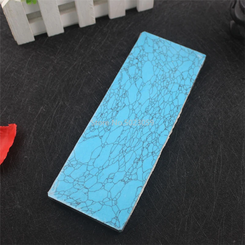 Remendo de resina de catapulta para áreas externas, cabo de faca artificial turquesa faça você mesmo, material decorativo de pedra de pinho, folha, 1 peça