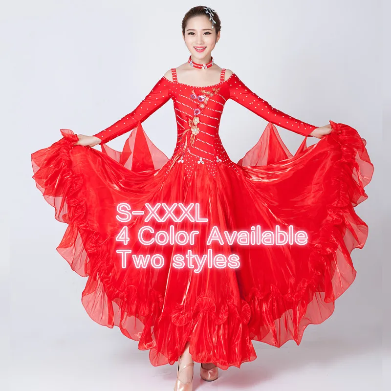 

Modern dance ballroom dance dress pendant cuff dress Waltz Tango standard competition costumes