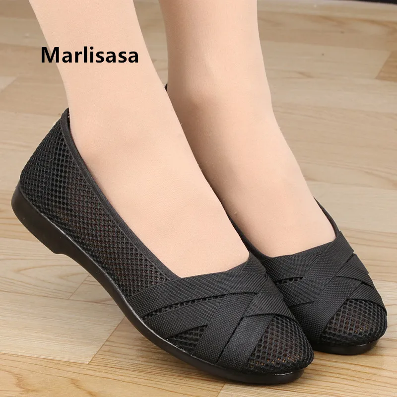 Marlisasa Chaussures Plates Femmes Women High Quality Black Ballet Dance Shoes Lady Cute Grey Comfortable Flat Loafers F2038