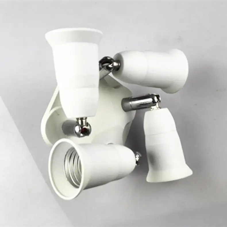 Lighting Accessories LED Bulb Accessories 1 To 4 Adjustable  Base Light Lamp Bulb Adapter Holder Socket Splitter