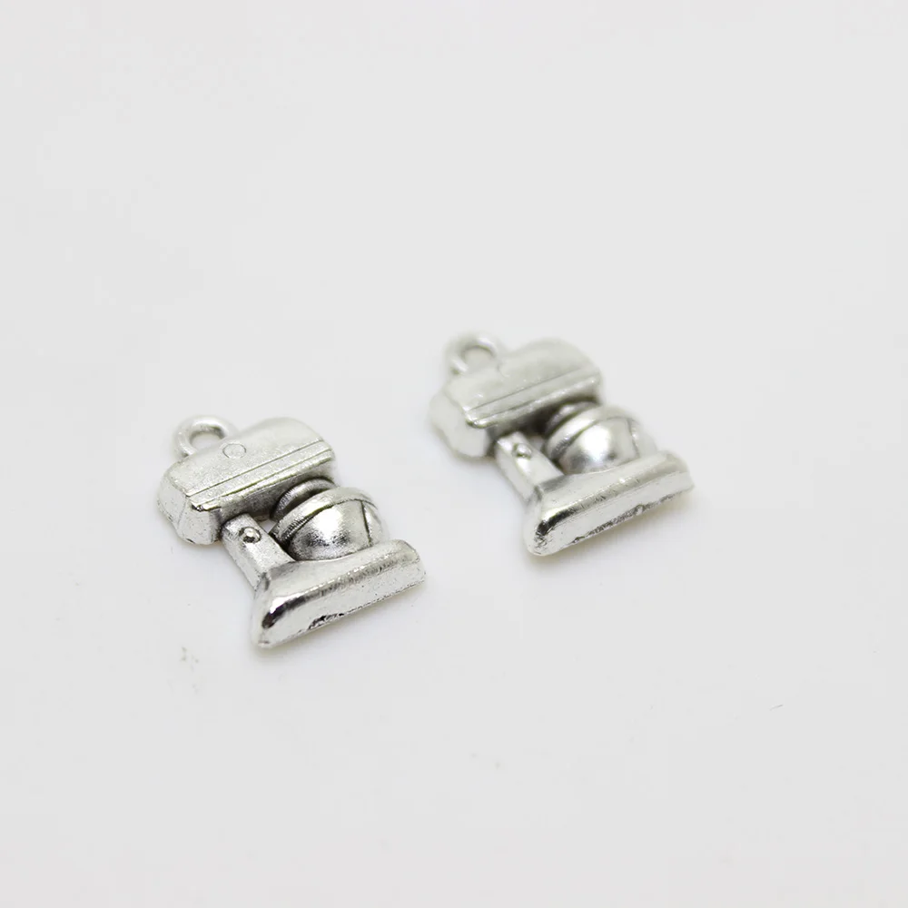 Yamily 25pcs/ 11x16mm Food Mixer Charms Antique Tibetan Silver Bakeware Cute Miniature Pendants