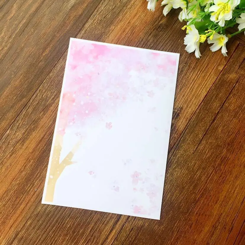 50 pcs/lot 17.5*12cm quaint fresh and beautiful four seasons Japanese style romantic invitations wedding envelope vintage paper