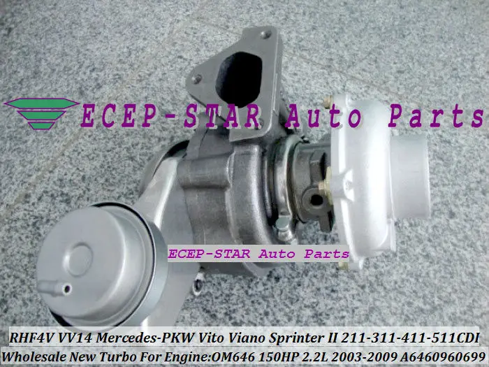 RHF4 VNT VV14 VF40A132 A6460960199 Turbo For Mercedes PKW Vito 111 Viano Sprinter II 211CDI 311CDI 411CDI 511CDI 03- OM646 2.2L