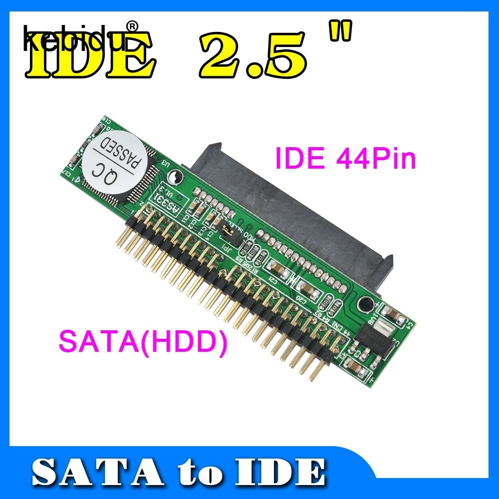 Sata To IDE 2.5 Sata Female To 2.5 inch IDE Male 44 Pin Port 1.5Gbs Support ATA 133 100 HDD CD DVD Serial Adapter Converter