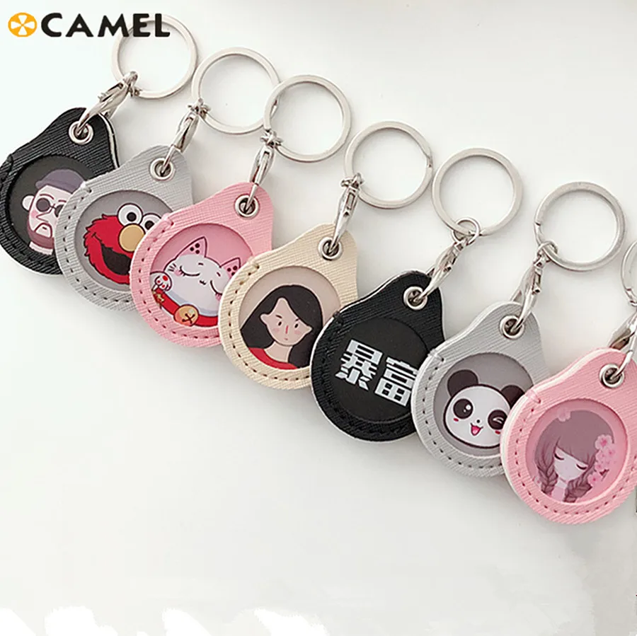 125Khz T5577 RFID EM Writable Access Control Leather Tags Token Keyfob Keychain 2pcs/lot ID EM4305
