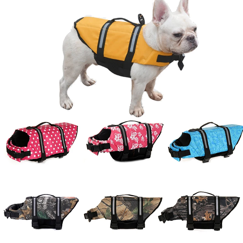 Safety Pet Dog Life Jacket for Dogs Summer French Bulldog Shih Tzu Swimwear Puppy Big Dog Clothing Vest Tshirt zwemvest hond