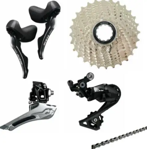 

105 R7000 Groupset 2x11S 22S shift brake lever + front deraillrur + rear derailleur + chain + cassette Road Bike