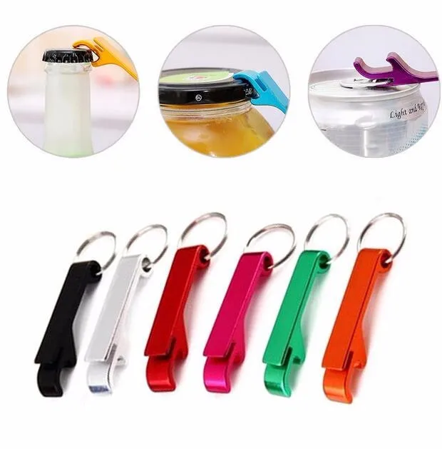 

1000pcs/lot mixed colors can opener,anodized aluminum bottle opener keychain,wedding gift keychain opener