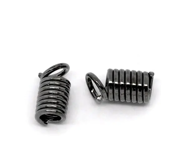 

Free shipping!!!!!Gunmetal Coil End Crimp Fasteners 3*8mm fit 2-2.5mm cord