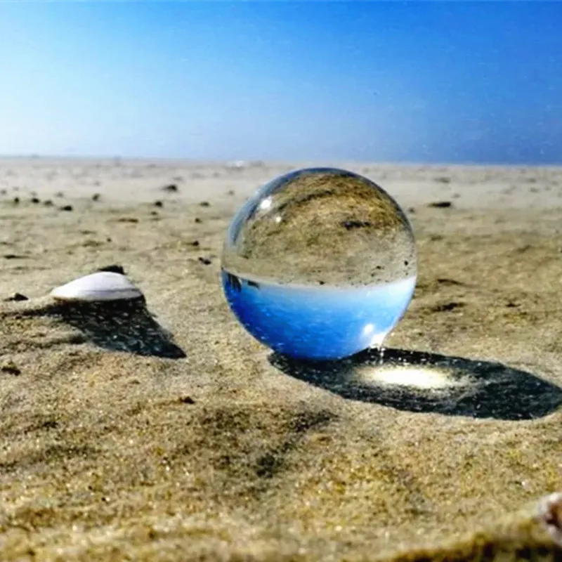 Pure Water 60mm Round K9 Glass Artificial Crystal Ball for Photography Decor Clear Quartz Healing Ball Sphere Manipulation