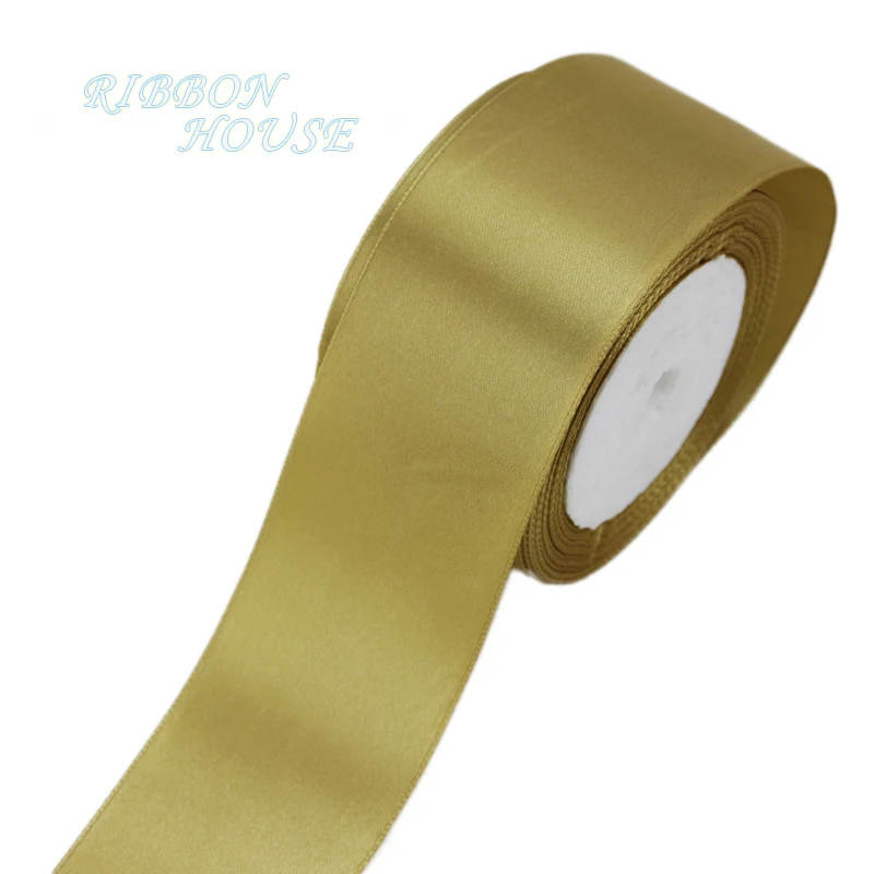 (25 yards/roll) oro pallido Singolo Viso Nastro di Raso nastri Da Imballaggio del Regalo Di Natale del Commercio All\'ingrosso