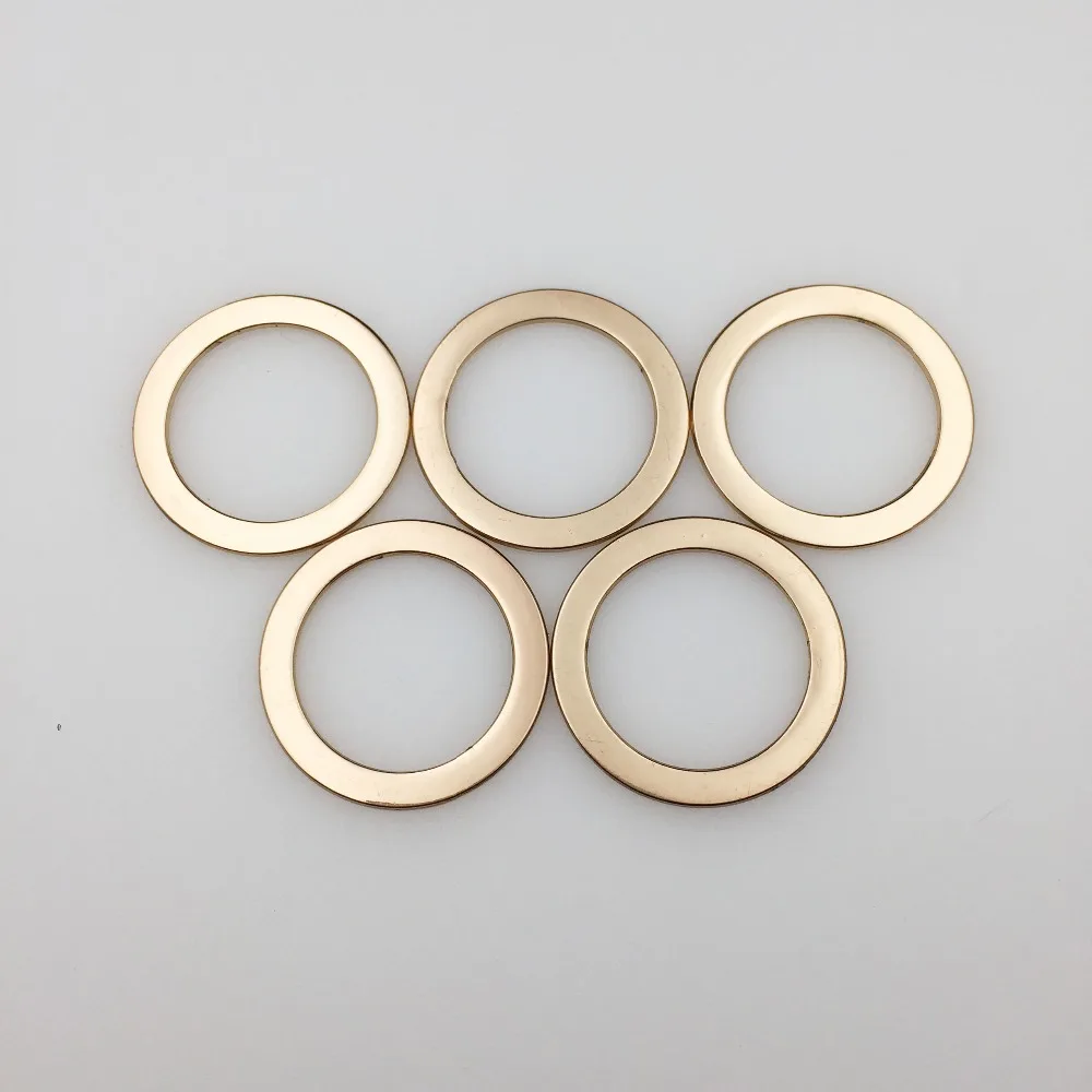 50pcs/lot inner size 24mm Light Gold Swimwear ring Bikini Alloy Ring Swimsuit DIY accessories bikini rings connectors