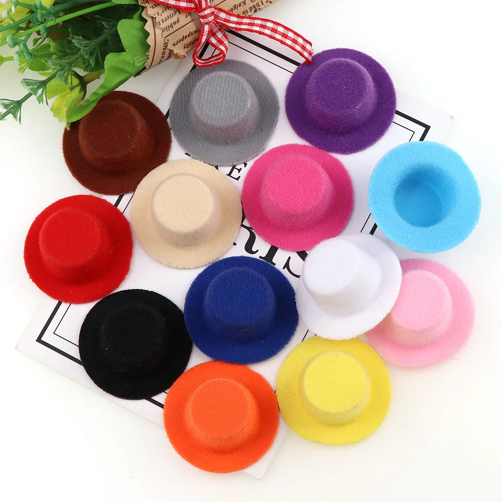 10 pz Colore Della Miscela feltro cappello di Natale Palle Floccaggio Palla di Lana Palline Per Fai Da Te 15*23*3mm Ghirlanda Decorazione Della Casa palla di lana