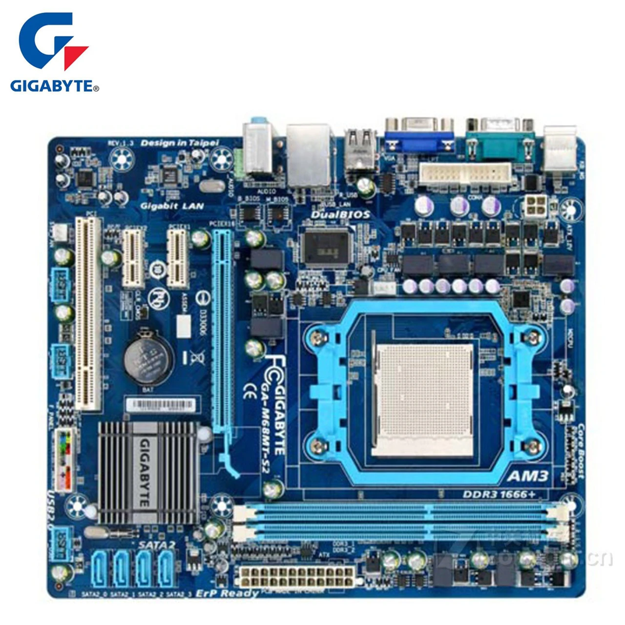 

Gigabyte GA-M68MT-S2 Motherboard DDR3 USB2.0 8GB Socket AM3 M68MT S2 Desktop Mainboard Systemboard Used Integrated Graphics