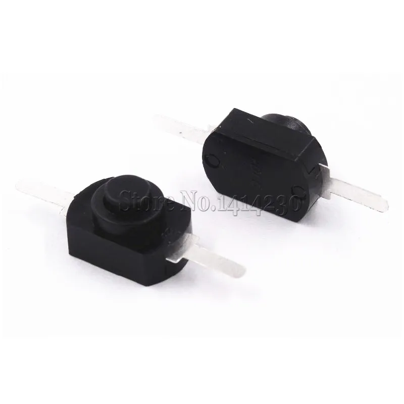 10PCS 12*8MM DC 30V 1A Black On Off Mini Push Button Switch for Electric Torch 1208YD Self Locking