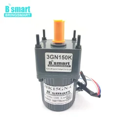 Bringsmart 3IK15GN-C AC 220V 15W Single Phase Fixed Speed Motor 220V AC Constant Speed Motor Low Speed Reversible With Capacitor