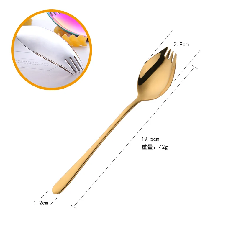 Nieuwe 3 In 1 Spork Fit Lepel Vork Multi-Functionele Servies Outdoor Reizen Camping Wandelen Bestek Gebruiksvoorwerpen Triple Picknick gadget