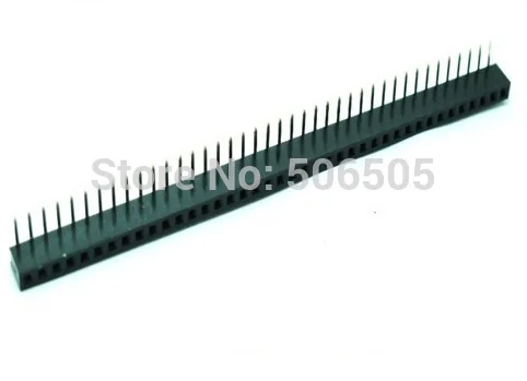 2.0mm distance between 40Pin Female Single Row Right Angle Bend Pin Head Connector 10pcs/lot